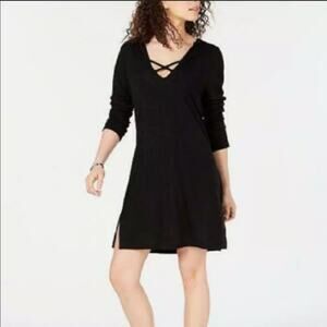 Miken Swim NEW Black Hooded Swim Cover Up Size XSmall
